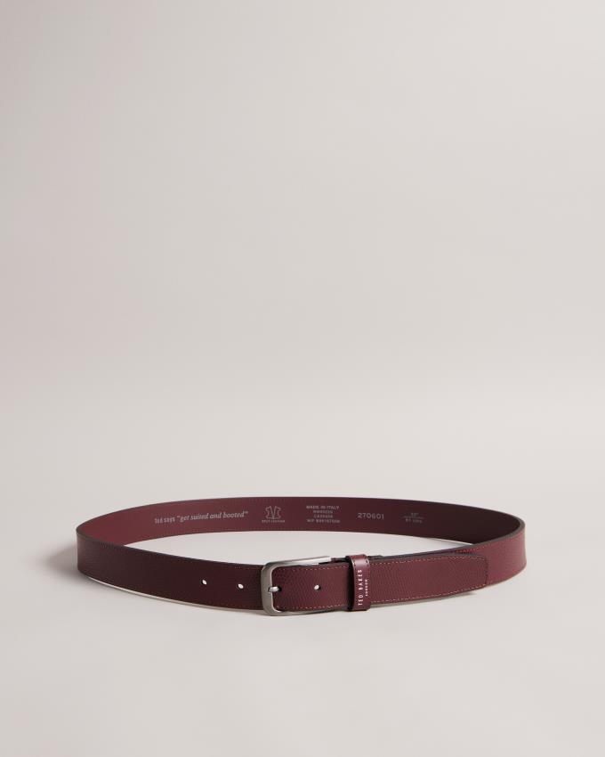 Ceinture Ted Baker Snake Texture Leather Bordeaux Homme | GRX-71419165